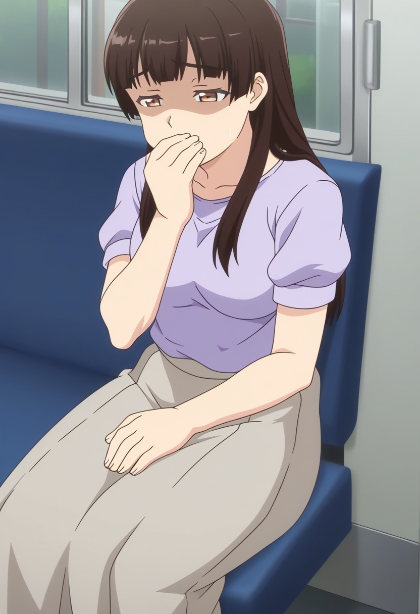 anime screencap,  kurusumikmokm,  dark brown hair on Tensor.Art