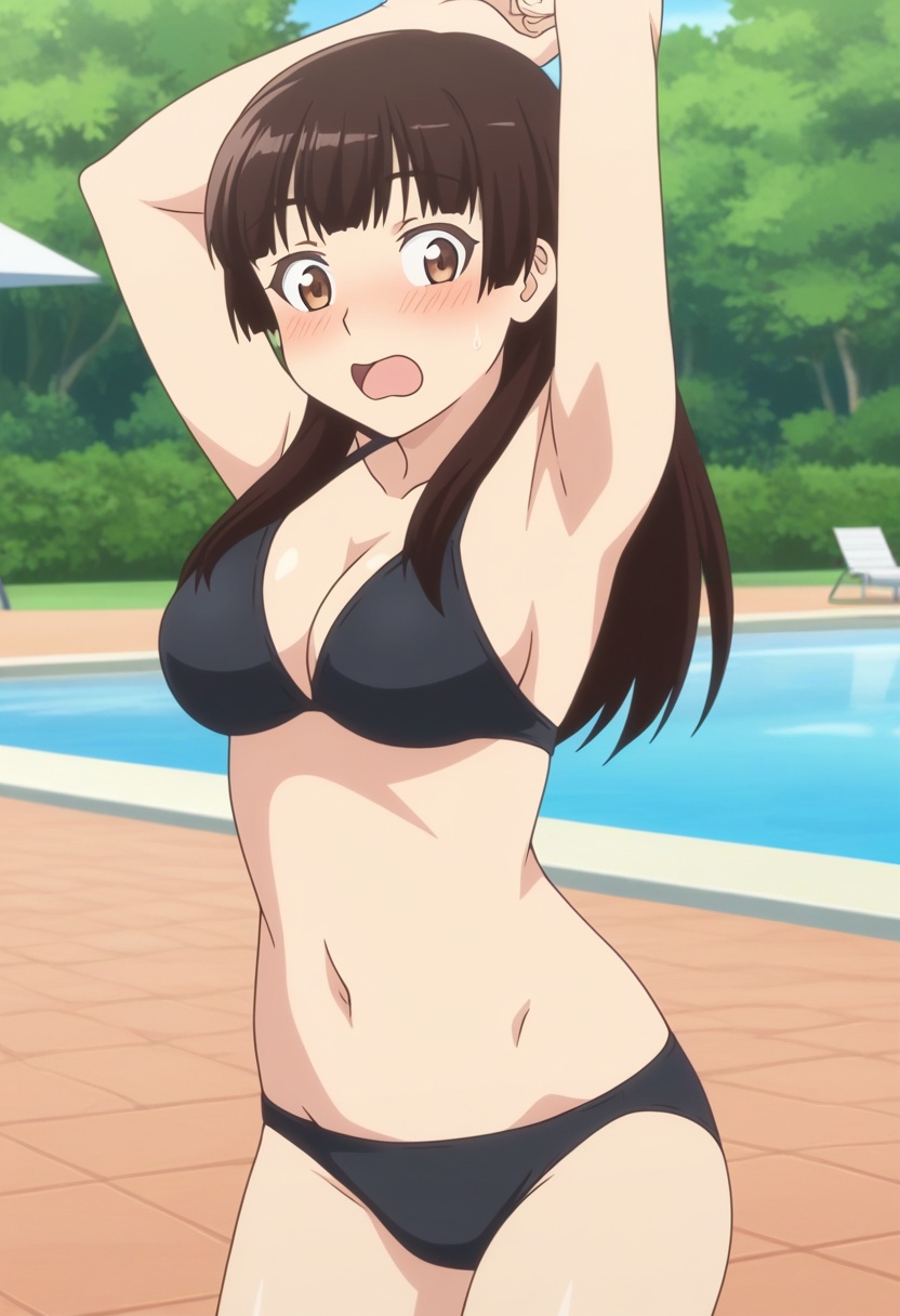 anime screencap,  kurusumikmokm,  dark brown hair on Tensor.Art
