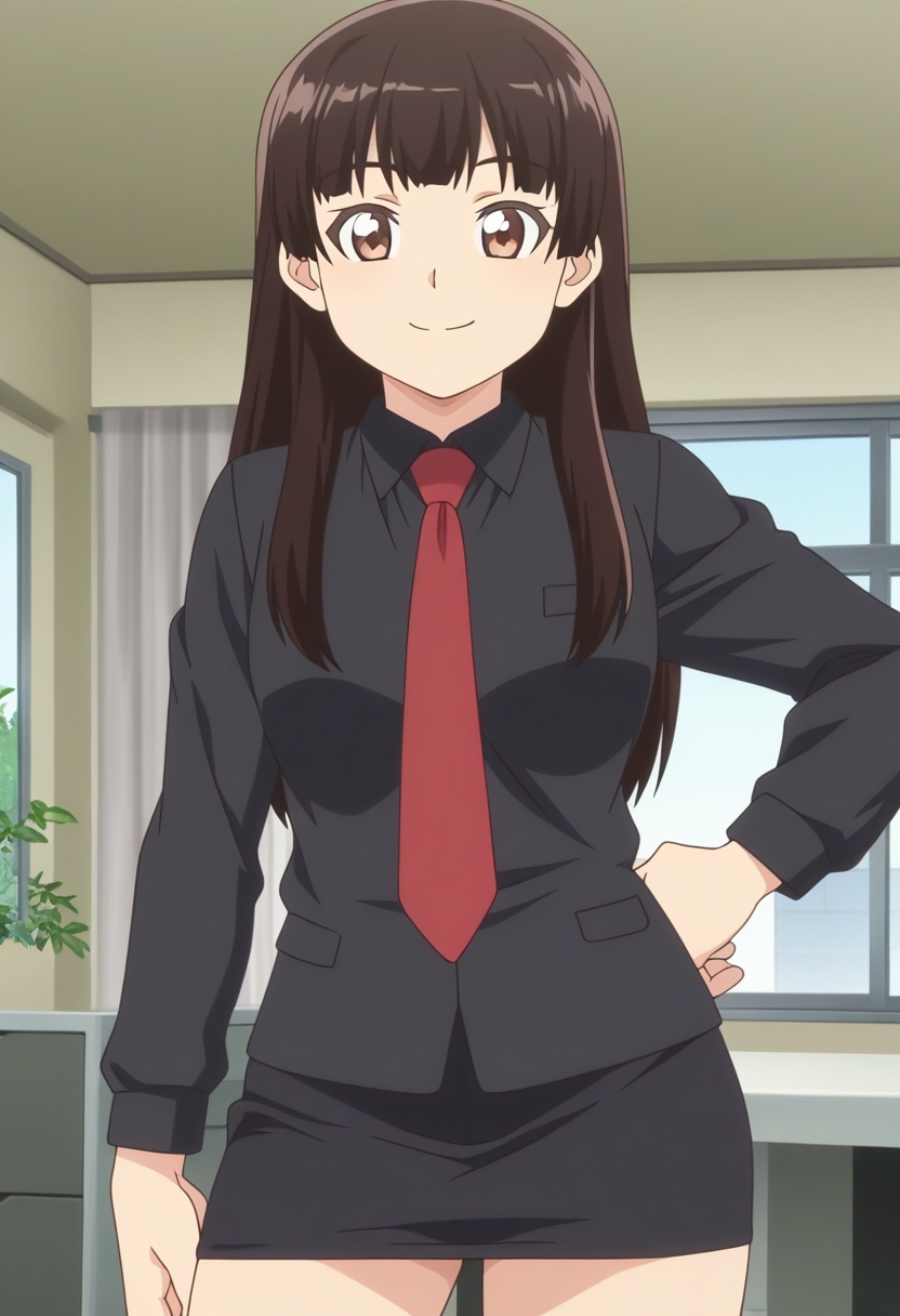 anime screencap,  kurusumikmokm,  dark brown hair on Tensor.Art