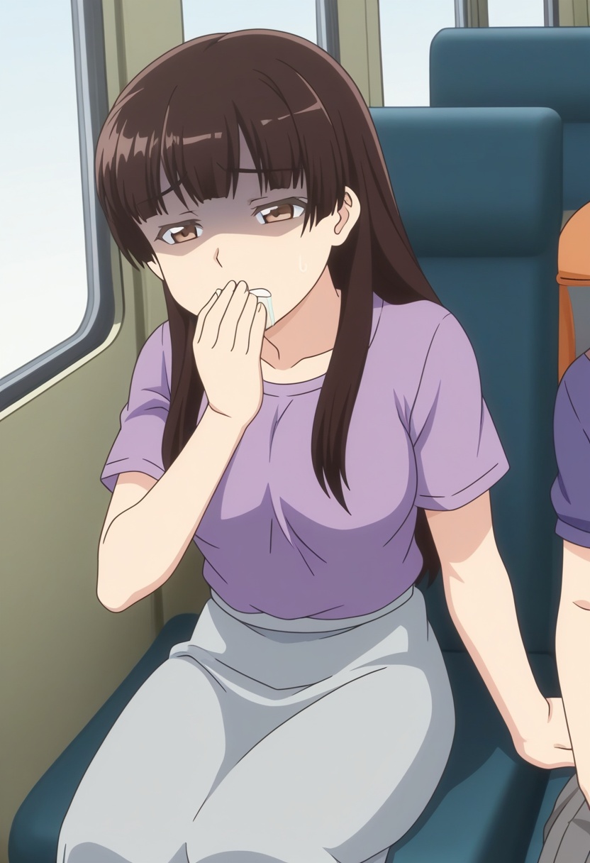 anime screencap,  kurusumikmokm,  dark brown hair on Tensor.Art
