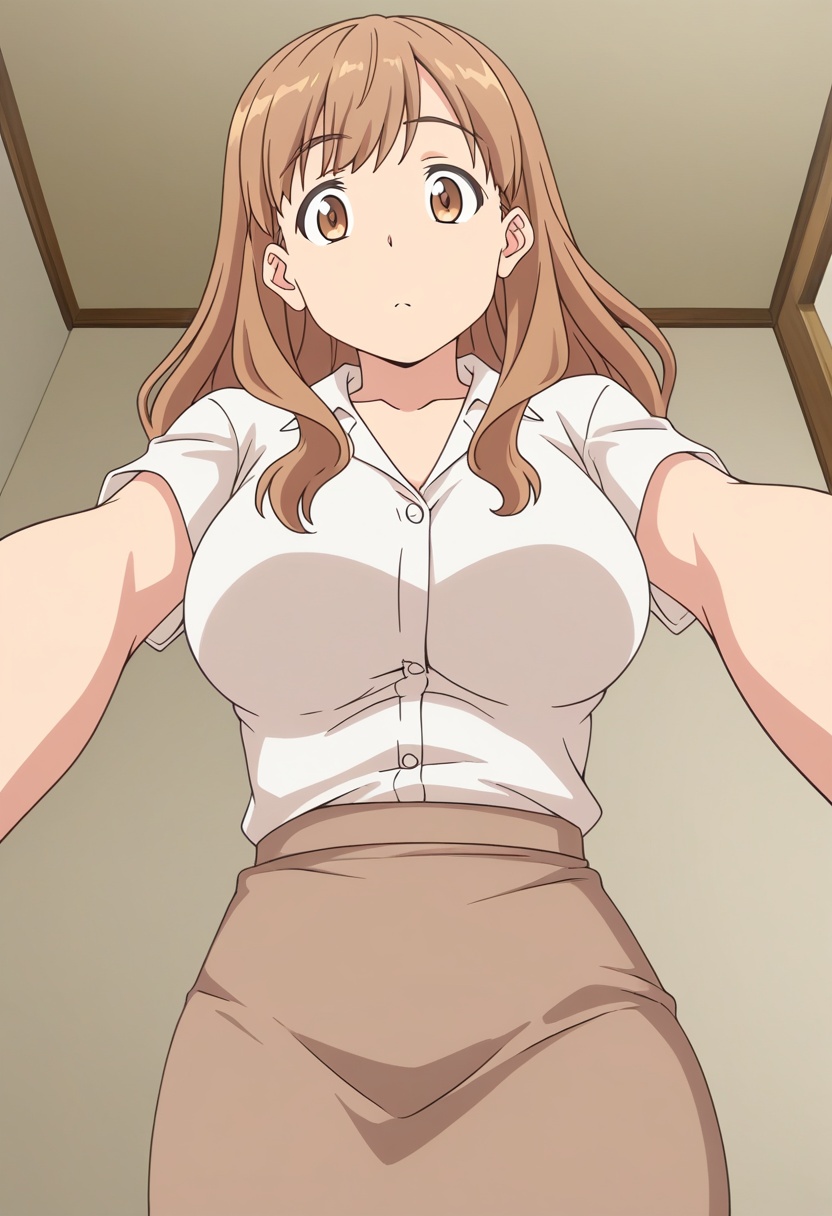 anime coloring,  niizumameokm,  brown hair on Tensor.Art
