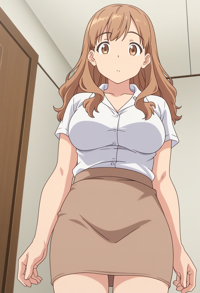 anime coloring,  niizumameokm,  brown hair on Tensor.Art