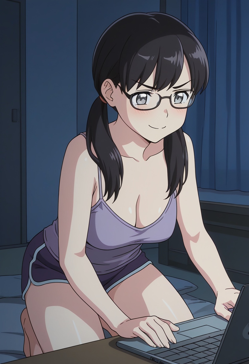 gwcmokm,  black hair,  long hair on Tensor.Art