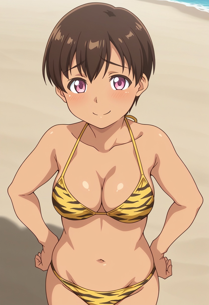 bcmatemokm,  dark brown hair,  very short hair on Tensor.Art