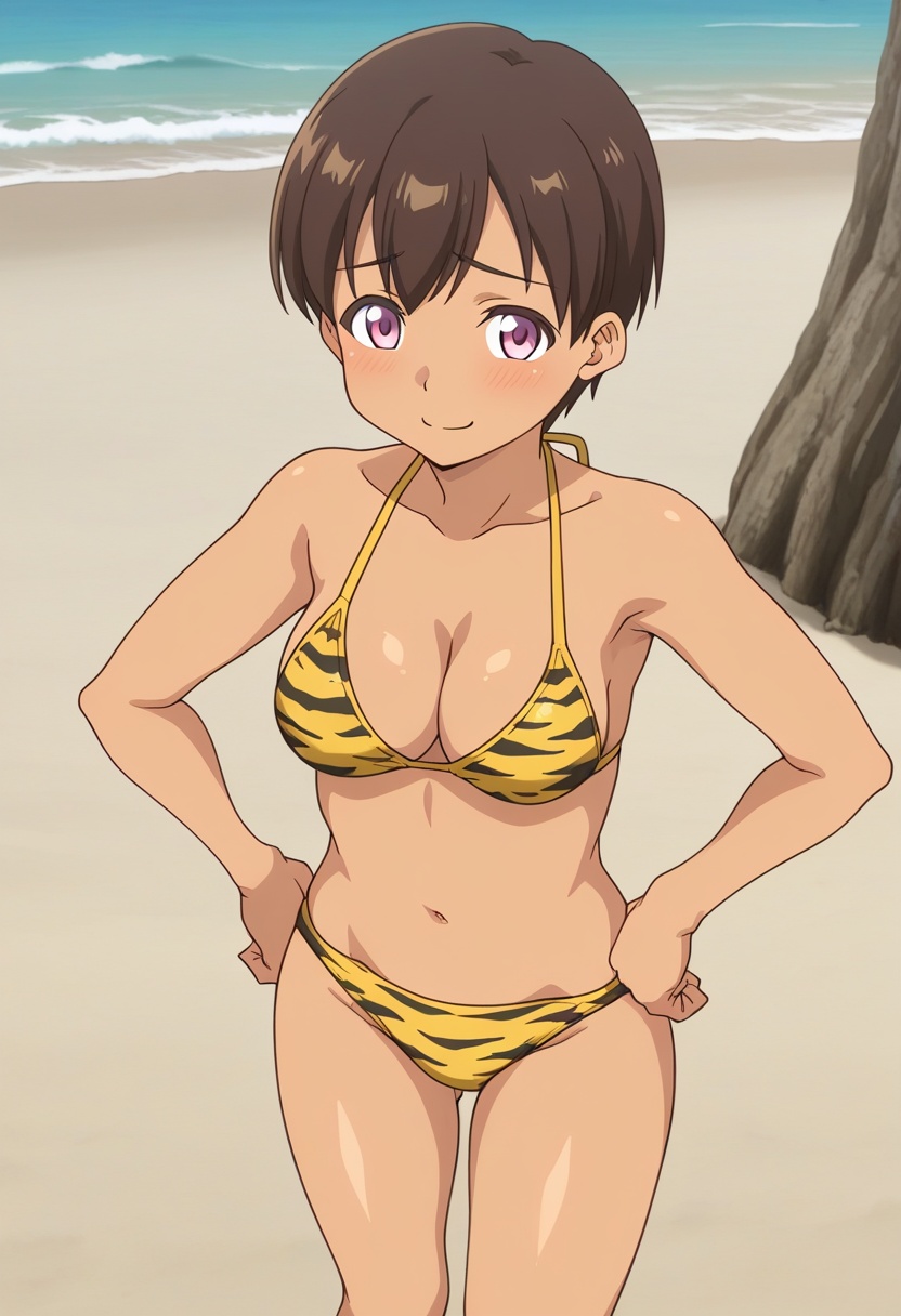 bcmatemokm,  dark brown hair,  very short hair on Tensor.Art