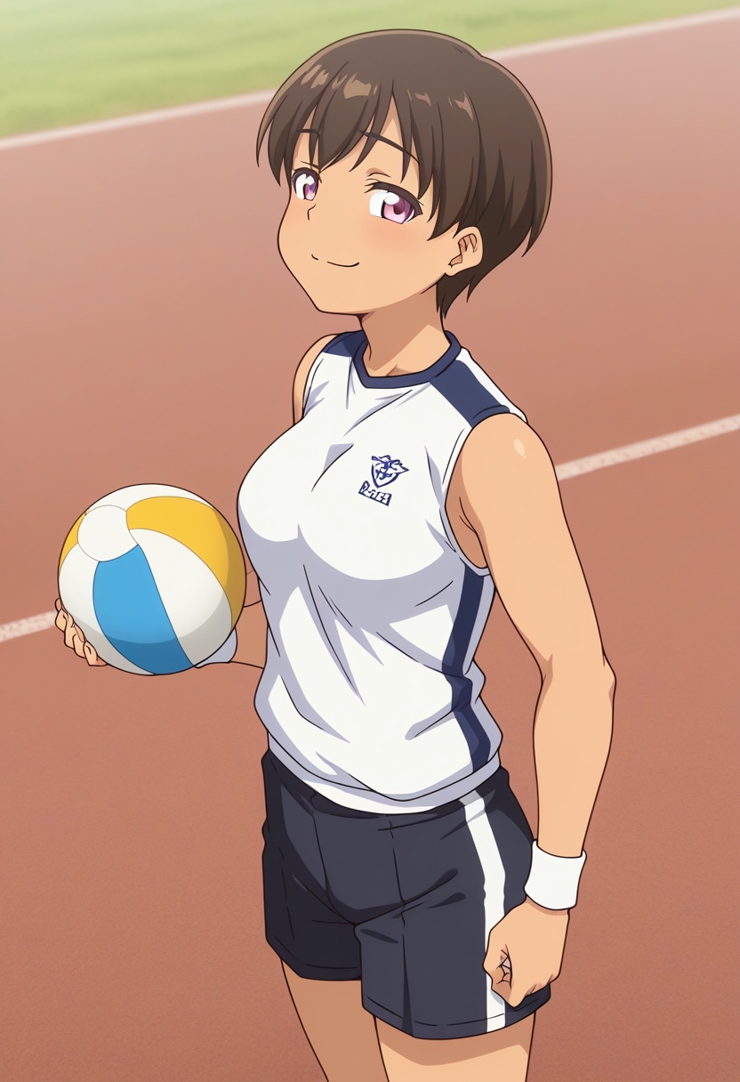 bcmatemokm,  dark brown hair,  very short hair on Tensor.Art