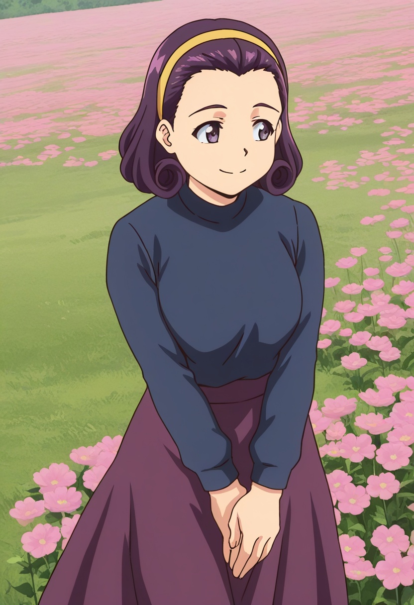curlyhassmatemokm,  purple hair,  short hair on Tensor.Art