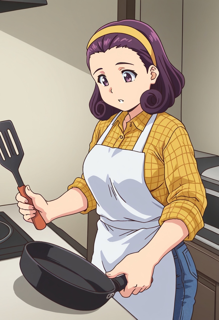 curlyhassmatemokm,  purple hair,  short hair on Tensor.Art