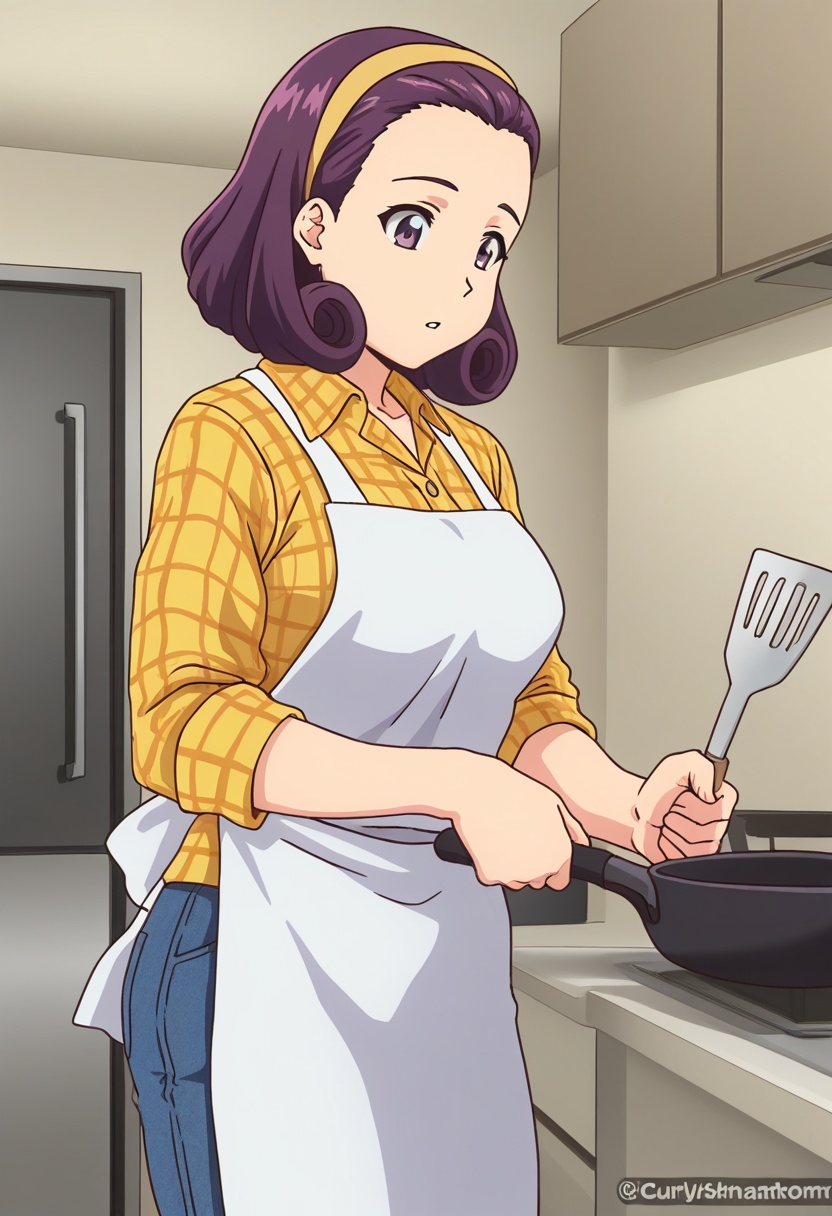curlyhassmatemokm,  purple hair,  short hair on Tensor.Art