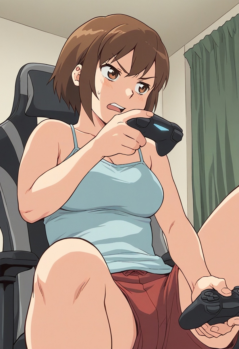 bshcmokm,  brown hair,  short hair on Tensor.Art