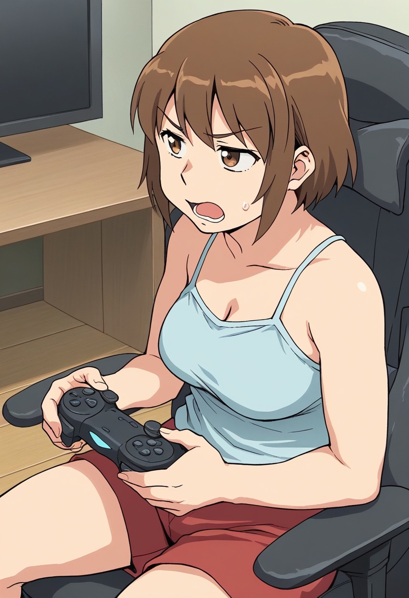 bshcmokm,  brown hair,  short hair on Tensor.Art