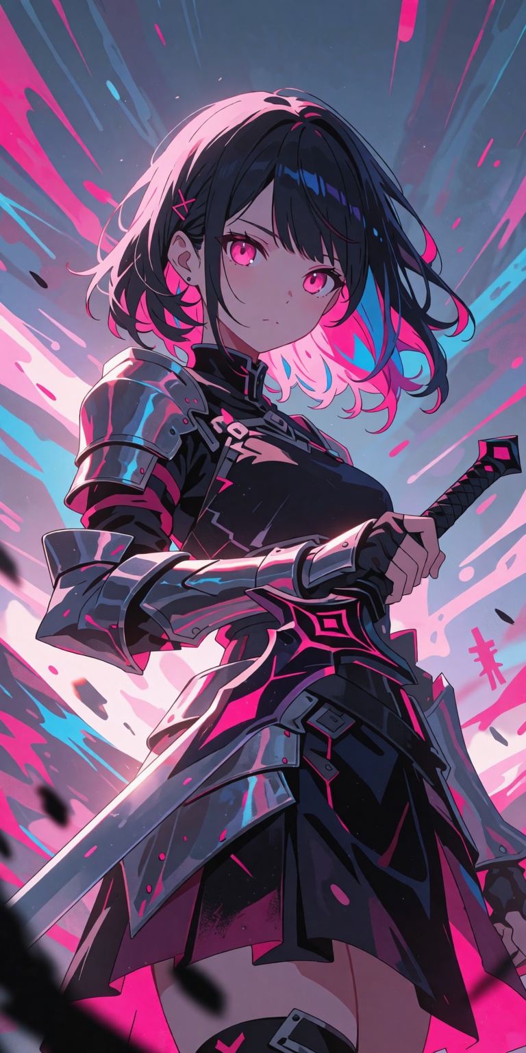 1girl,  weapon,  sword on Tensor.Art