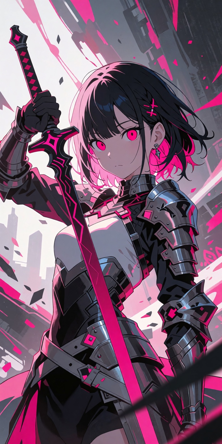 1girl,  weapon,  sword on Tensor.Art