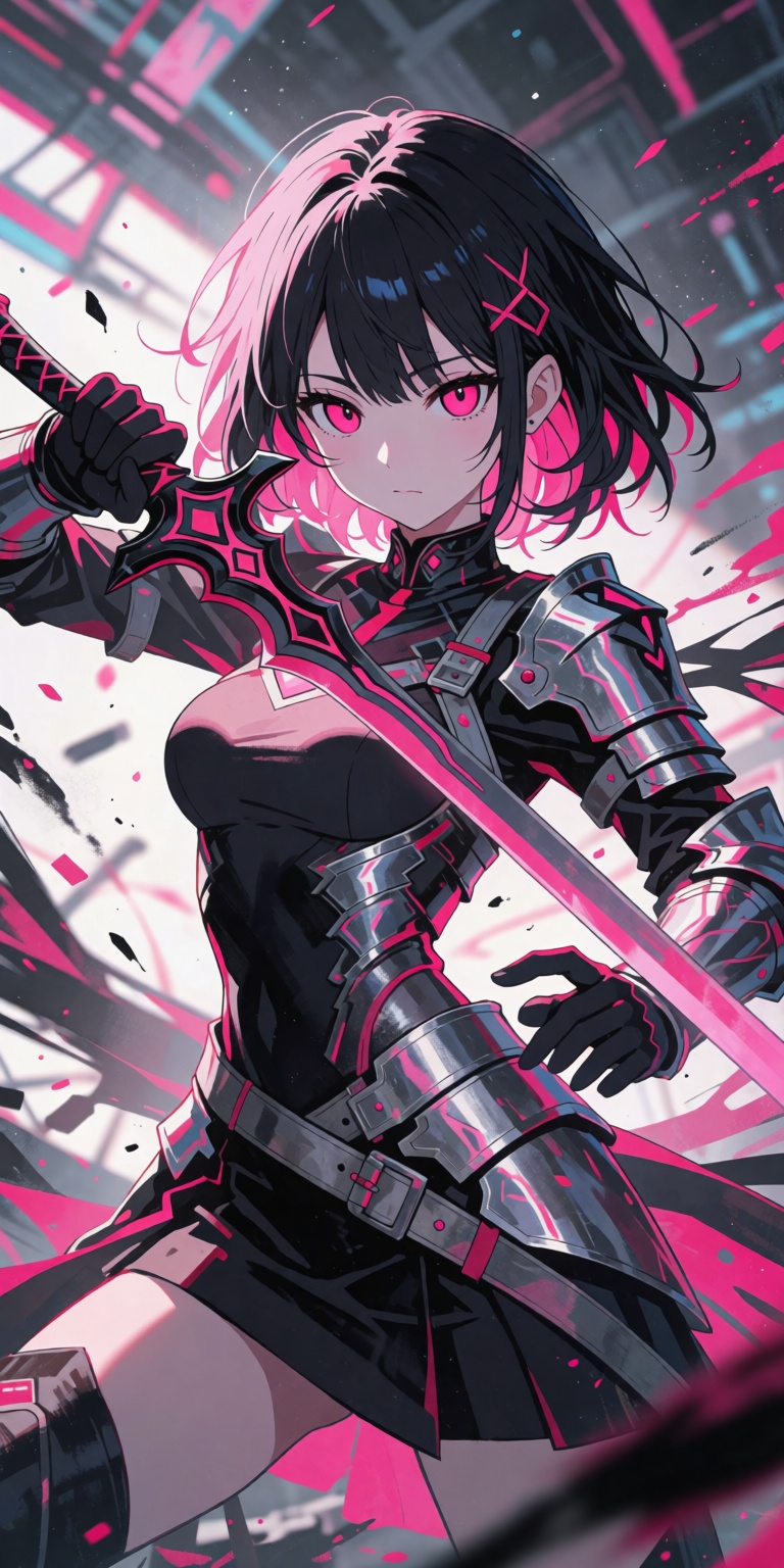 1girl,  weapon,  sword on Tensor.Art