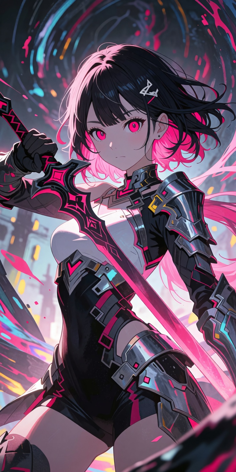 1girl,  weapon,  sword on Tensor.Art