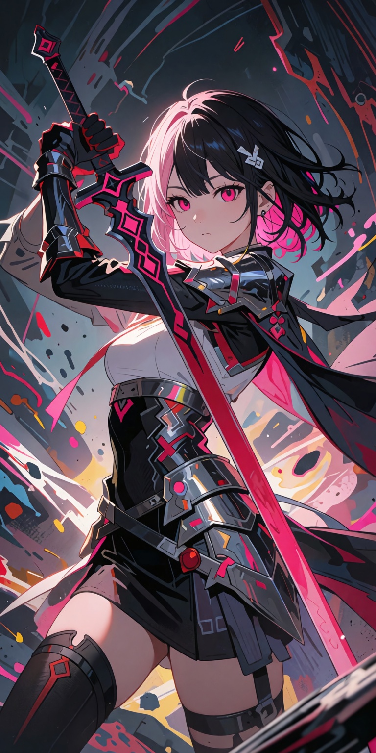 1girl,  weapon,  sword on Tensor.Art