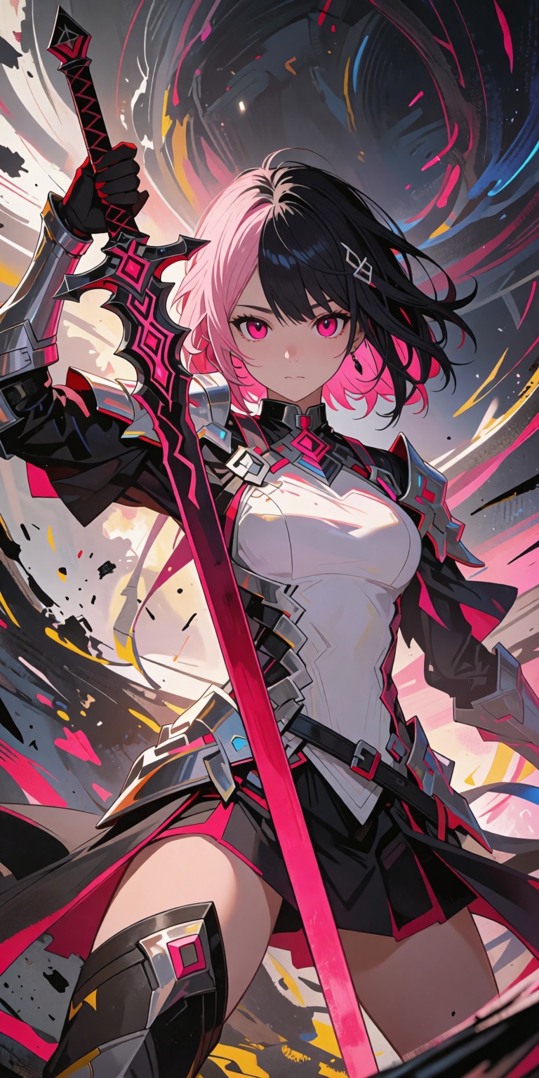 1girl,  weapon,  sword on Tensor.Art