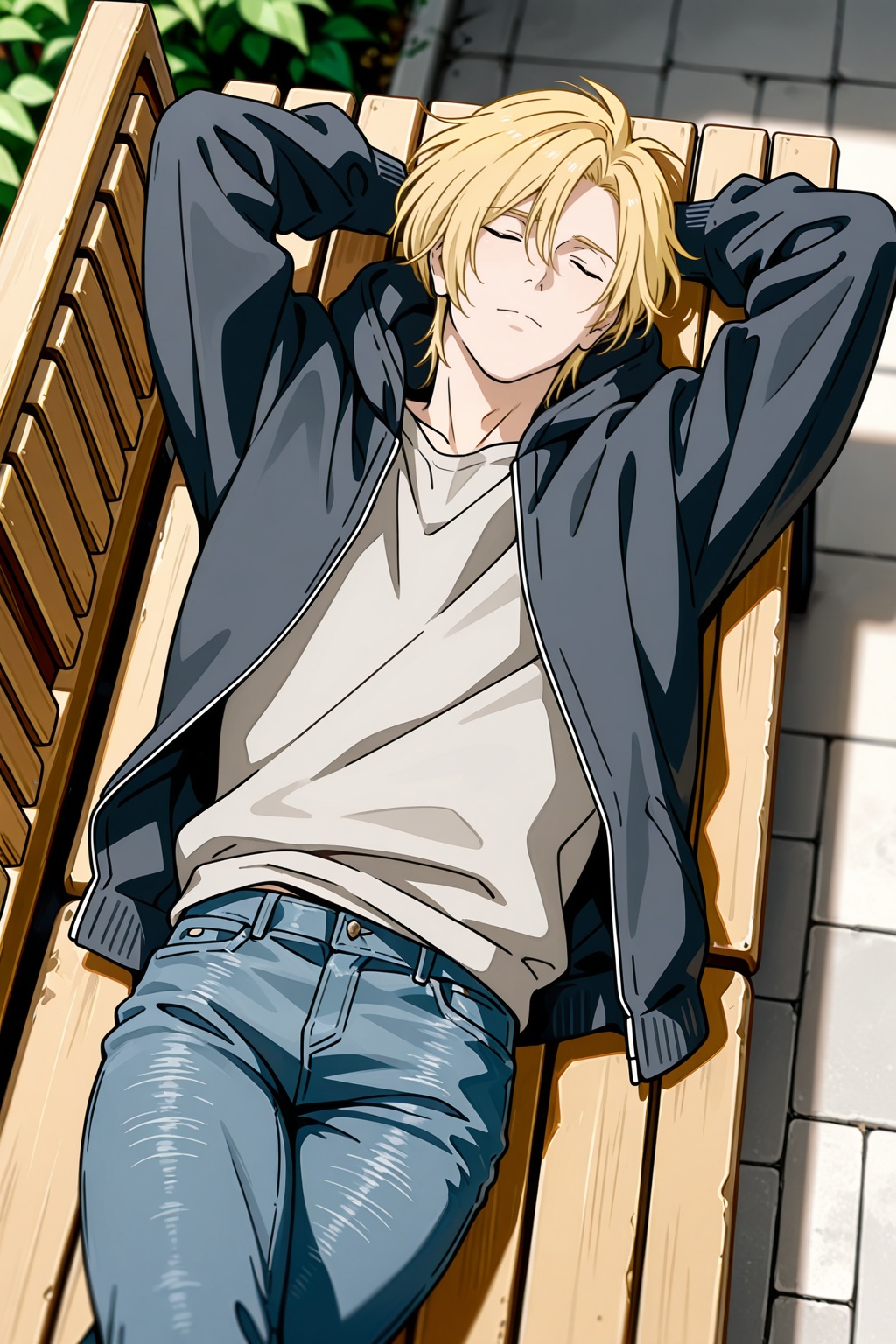 male focus,  1boy,  ash lynx on Tensor.Art