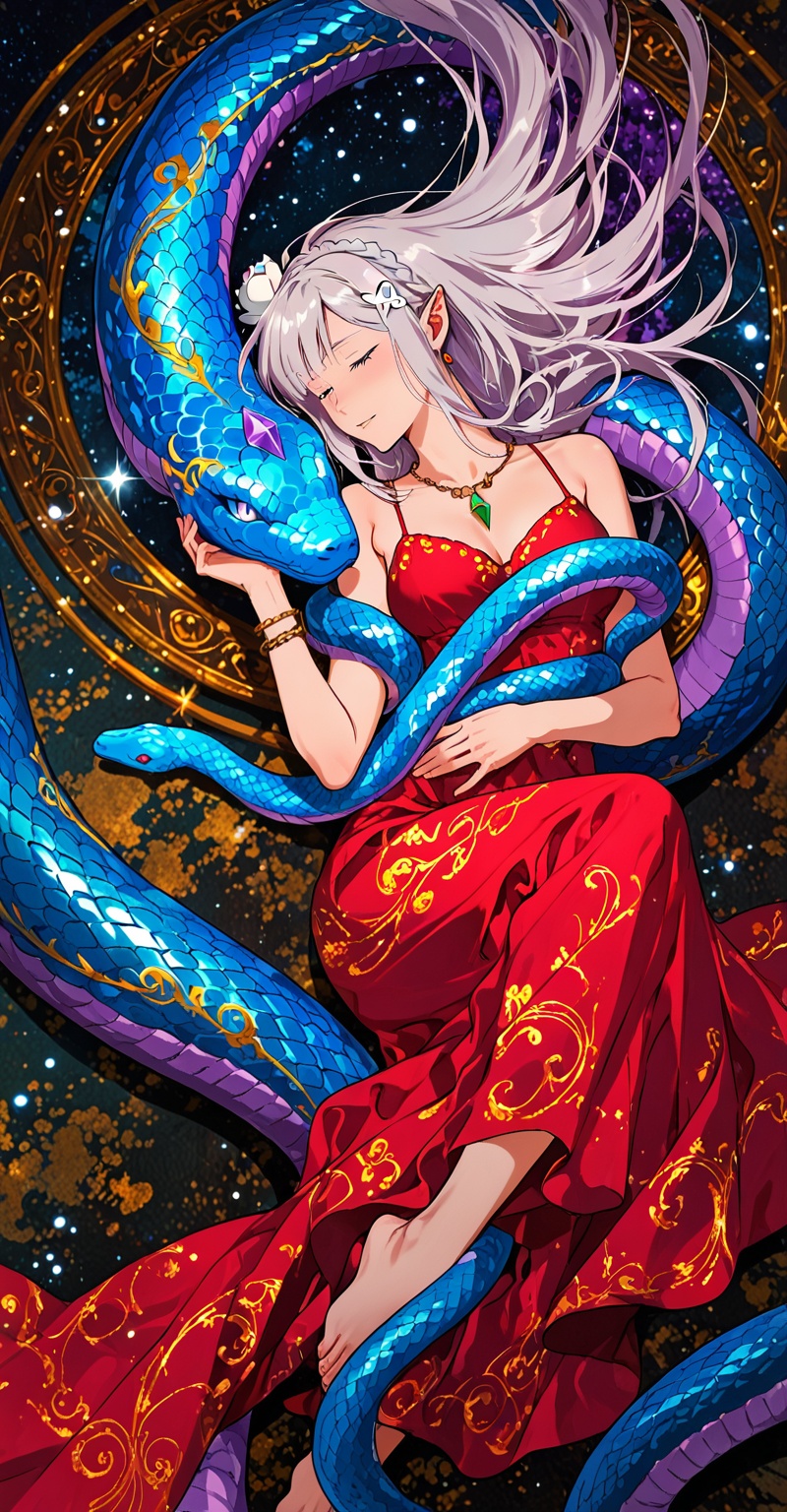 ((Emphasize a blend of anime aesthetics with painterly digital rendering techniques)),  the use of light and shadow create...