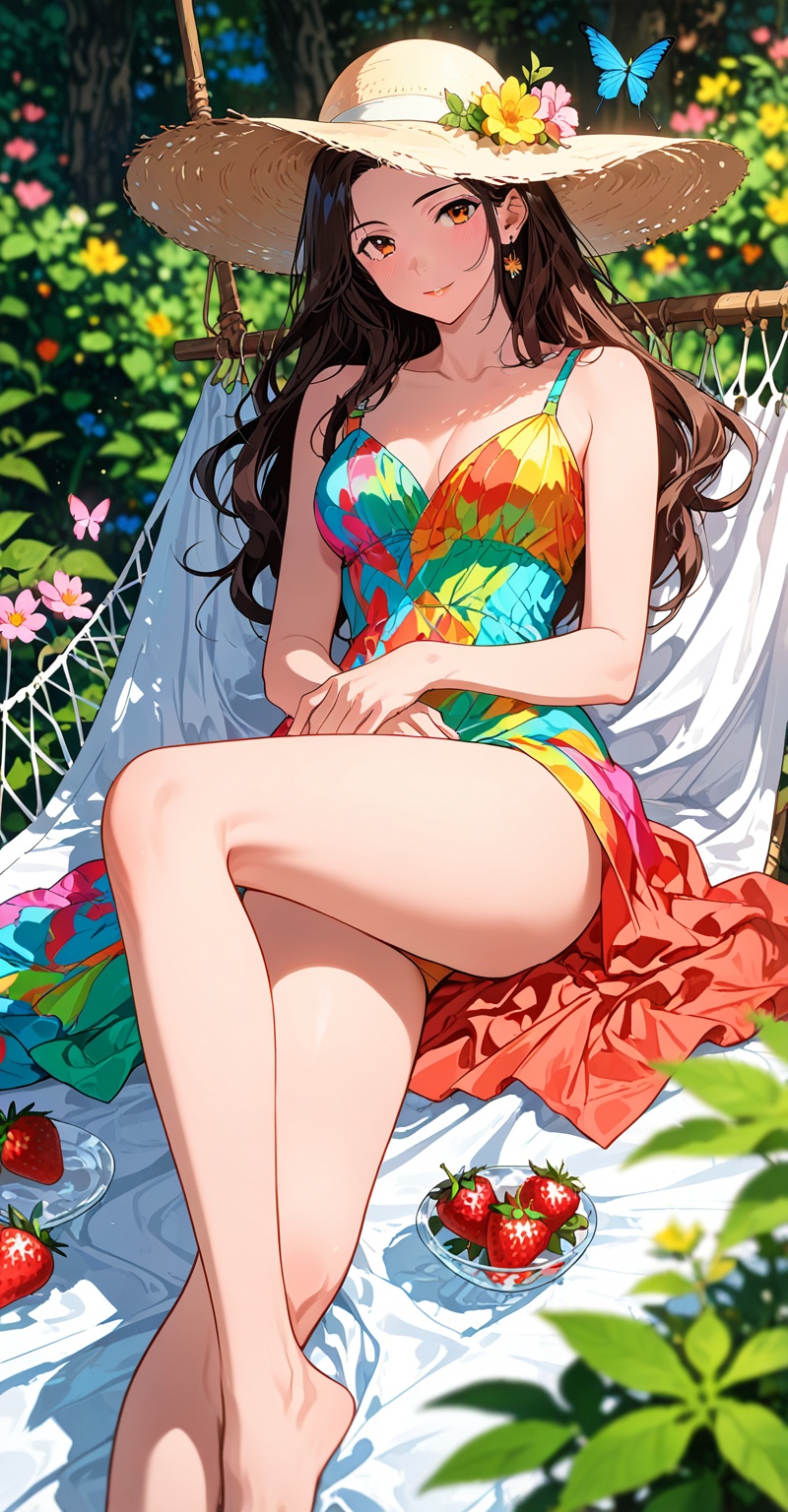 ((Emphasize a blend of anime aesthetics with painterly digital rendering techniques)),  the use of light and shadow create...