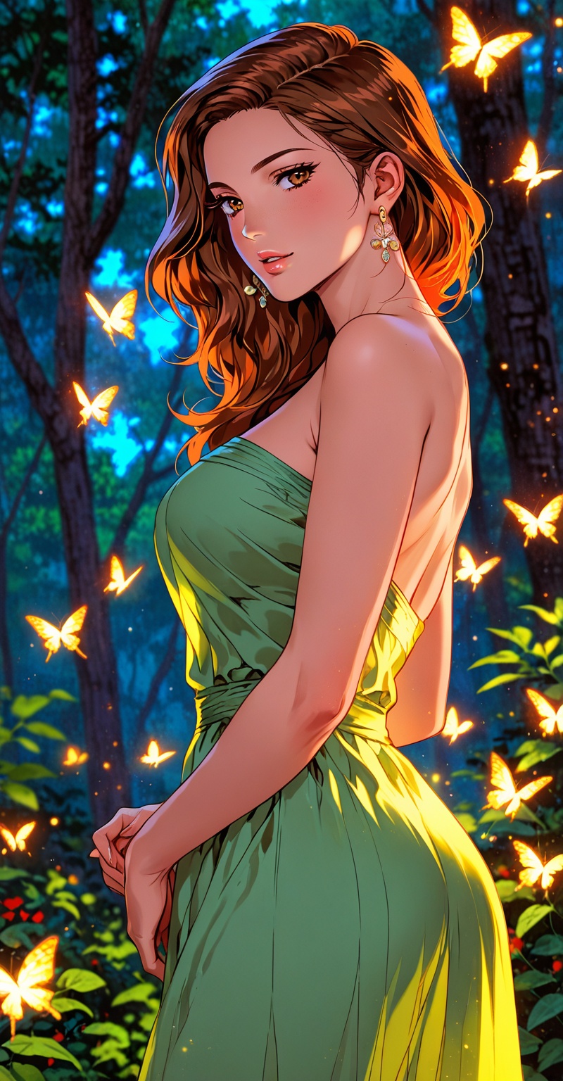 ((Emphasize a blend of anime aesthetics with painterly digital rendering techniques)),  the use of light and shadow create...