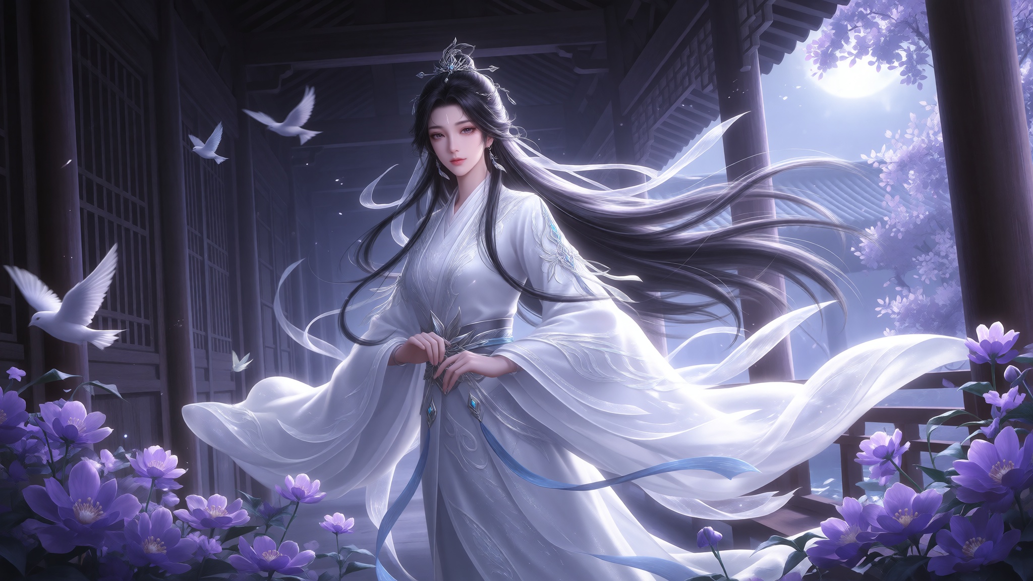 zxz,  A high-fidelity digital illustration of Dong Xu from "Three Kingdoms Kill: One General Becomes Famous" in her skin "...
