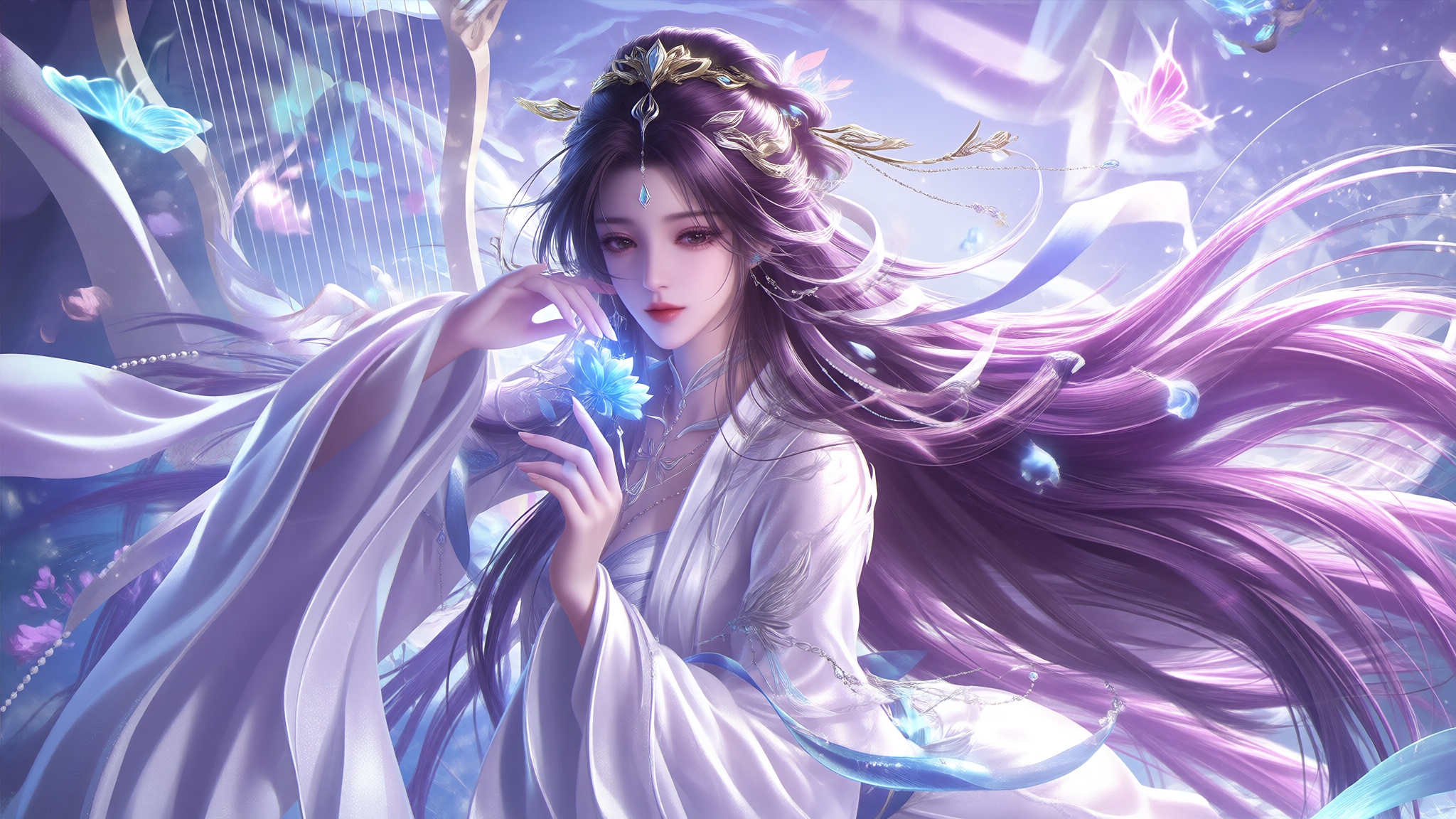 zxz,  xian,  A high-fidelity digital illustration of Yun ** from the Chinese anime "Perfect World" on Tensor.Art