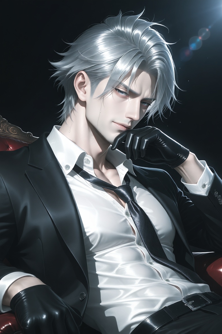 A vivid anime-illustration,  Exuding a cold,  aristocratic magnetism on Tensor.Art