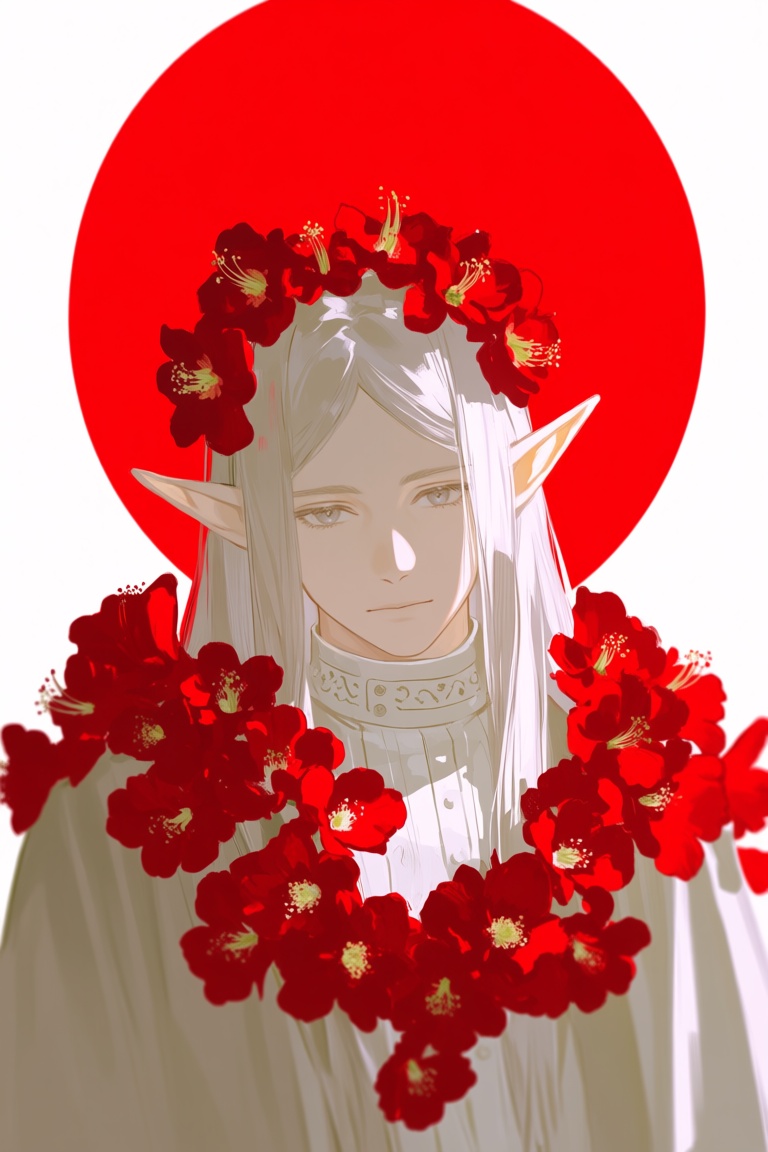 FggRn,  A man with long,  light-colored hair and pointed ears on Tensor.Art