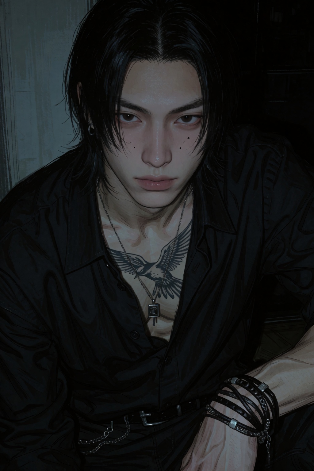 highres,  absurdres,  @4**0D4YX 14. A young man with straight on Tensor.Art