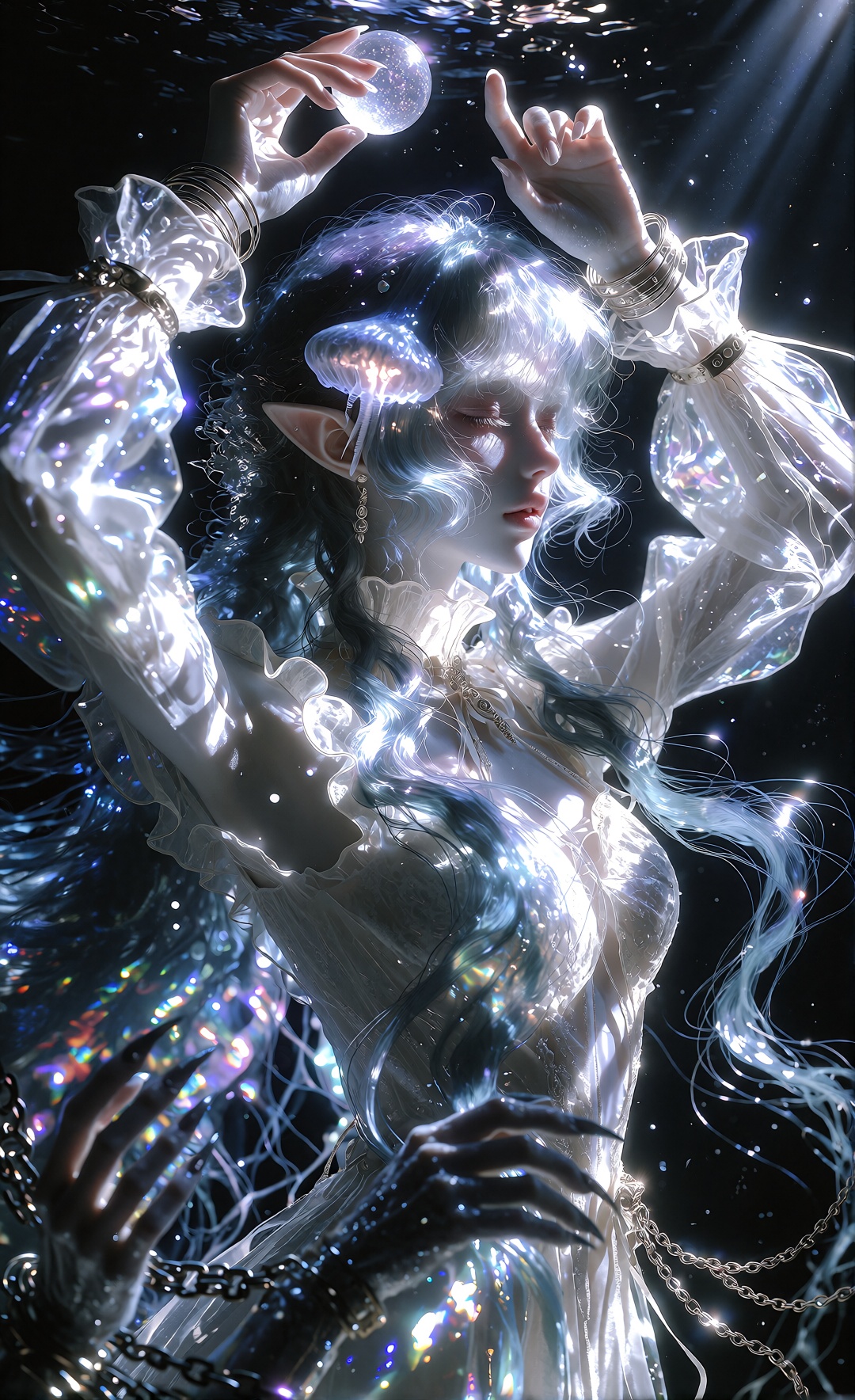 Semi-realism digital painting,  detailed illustration,  portrait of a mystical woman on Tensor.Art