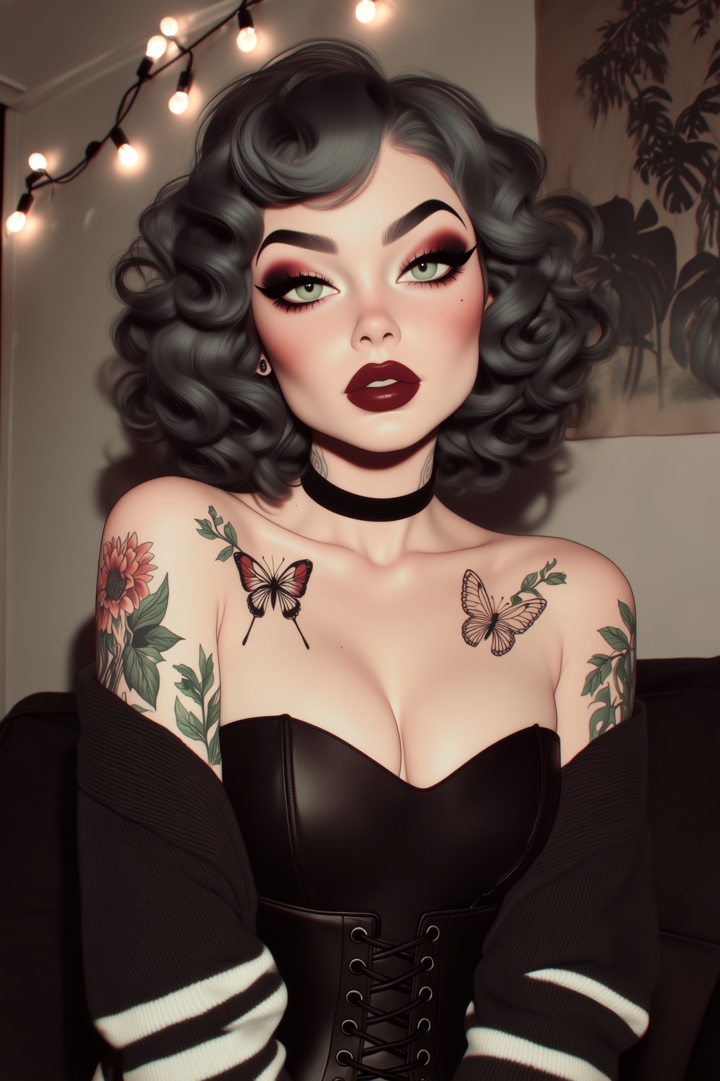 highres,  absurdres,  @B3R1THRX A woman with voluminous on Tensor.Art