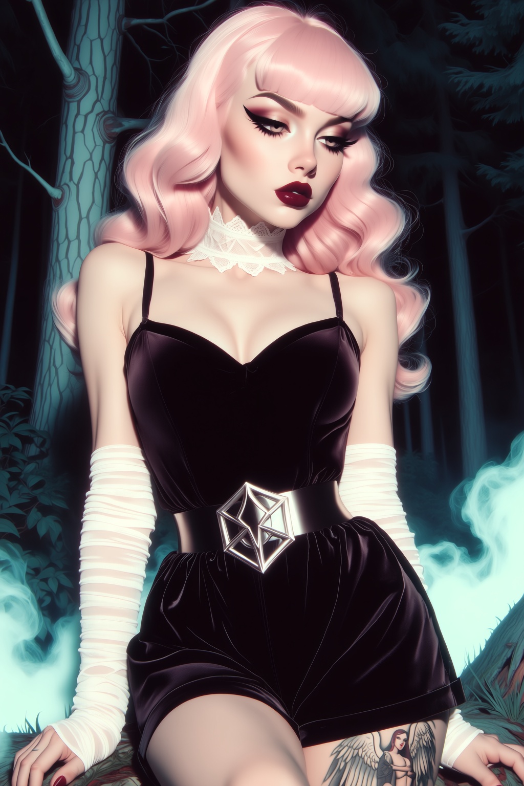highres,  absurdres,  @B3R1THRX A woman with pale pink on Tensor.Art