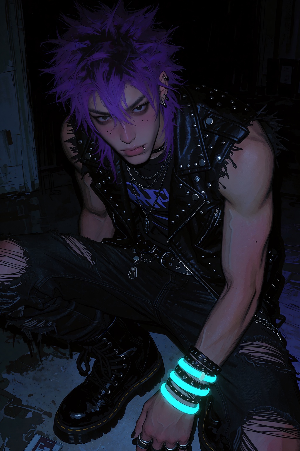 highres,  absurdres,  @4**0D4YX 5. A young man with spiky on Tensor.Art