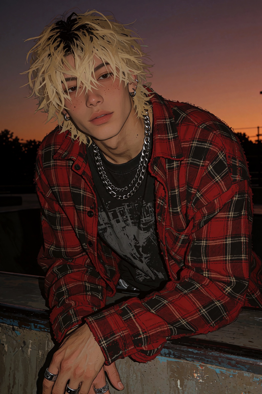 highres,  absurdres,  @4**0D4YX A young man with messy on Tensor.Art