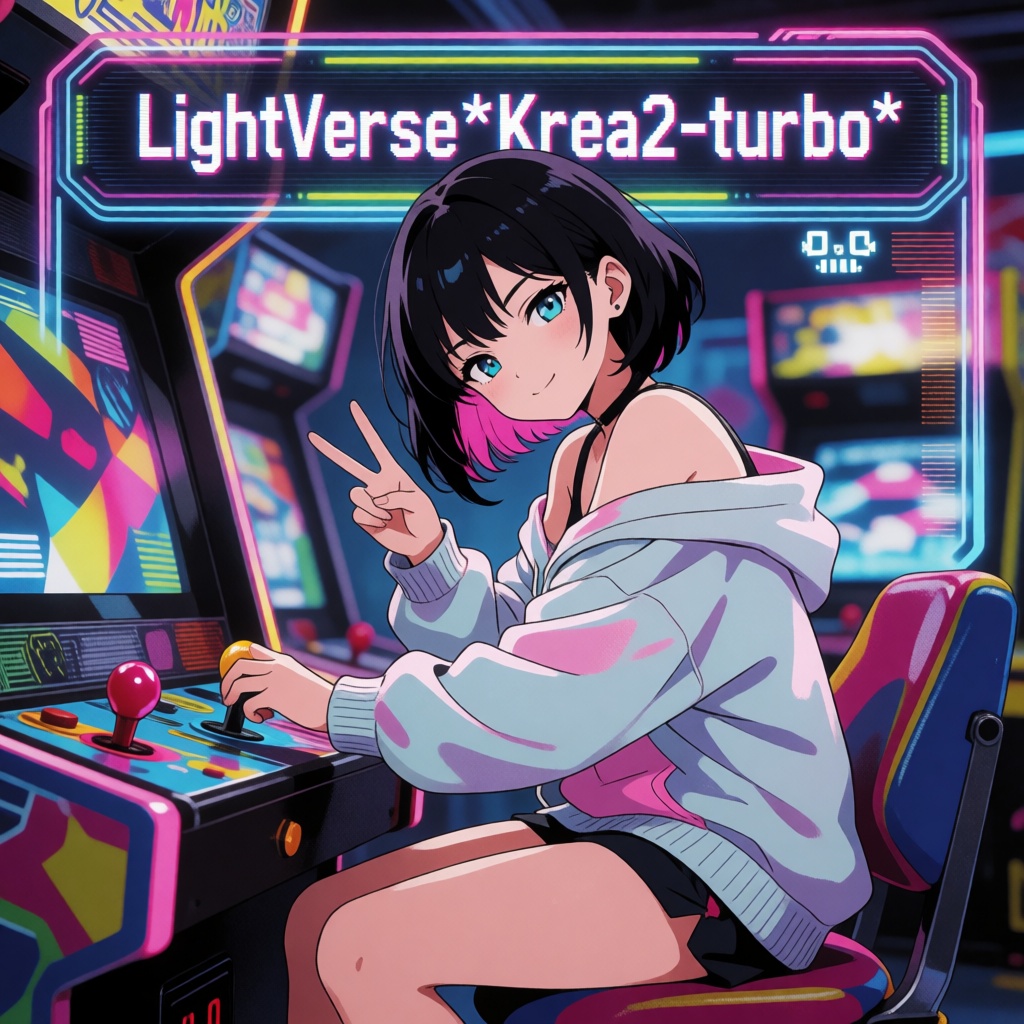 1girl,  anime style,  arcade game HUD interface frame on Tensor.Art