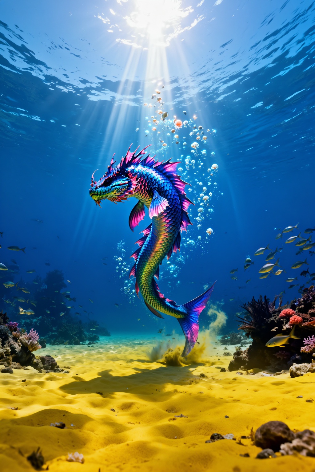 abyssal_seadragon_v2,  full body,  underwater on Tensor.Art