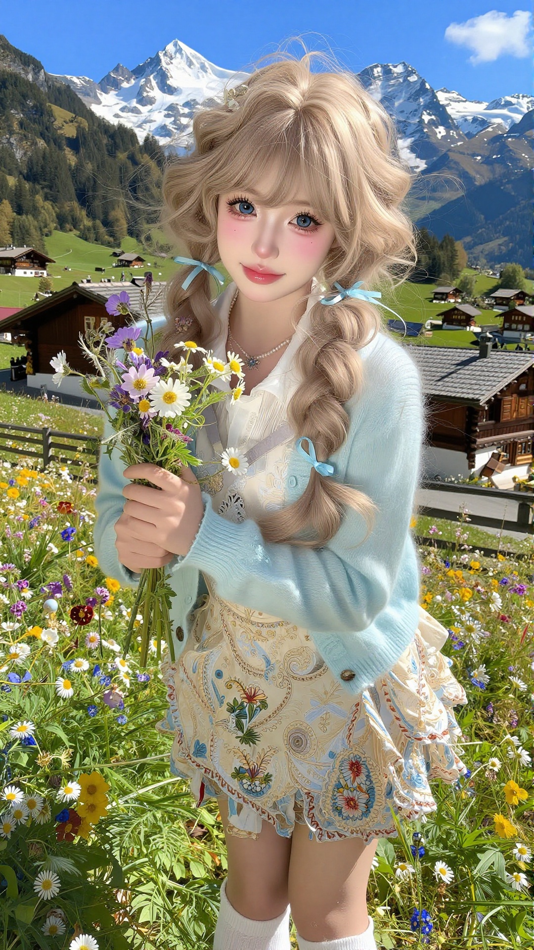 1girl,  solo,  sweet Swiss girl on Tensor.Art