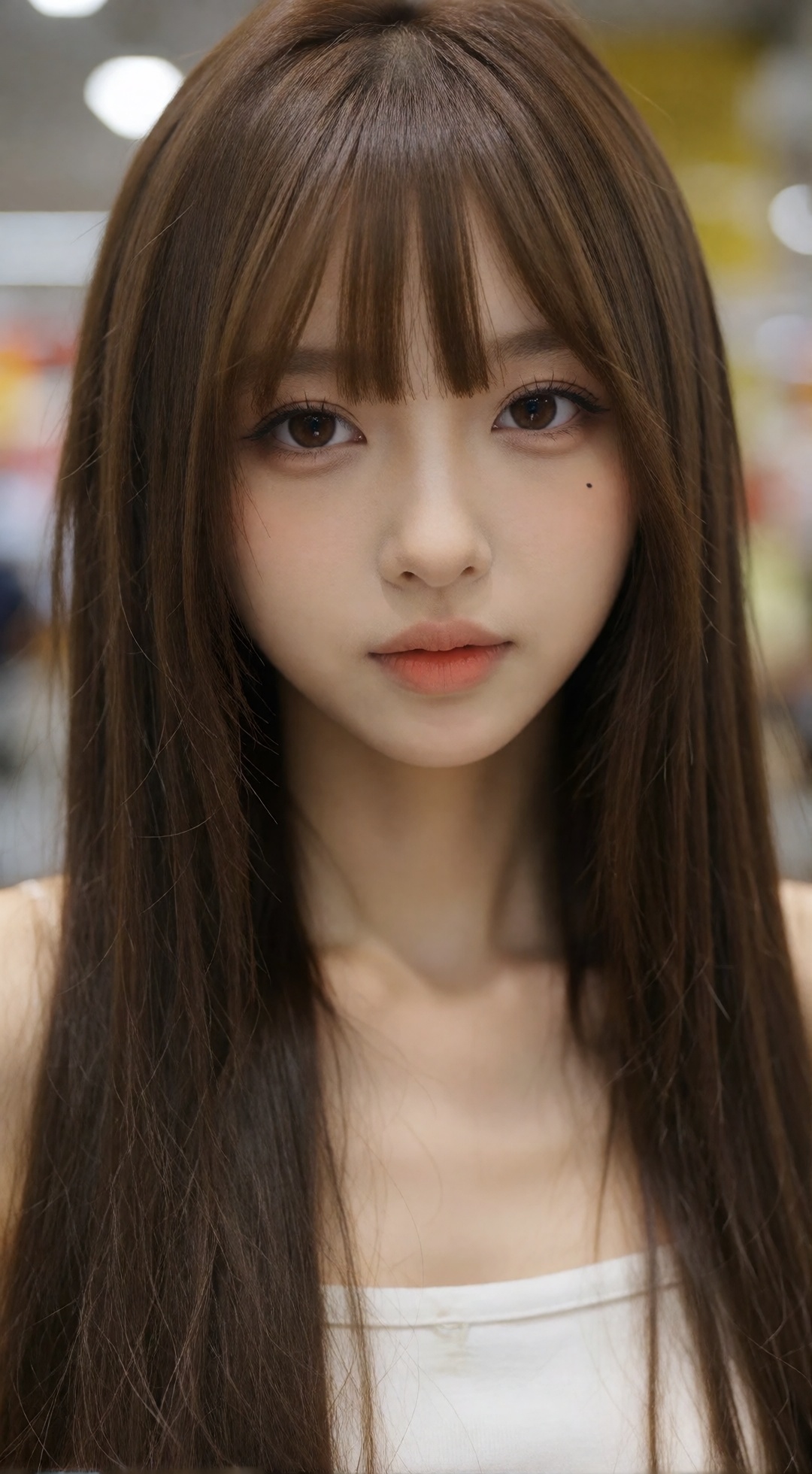 一位东亚女性留着棕色长直发和刘海 by 让AI更感性 on Tensor.Art