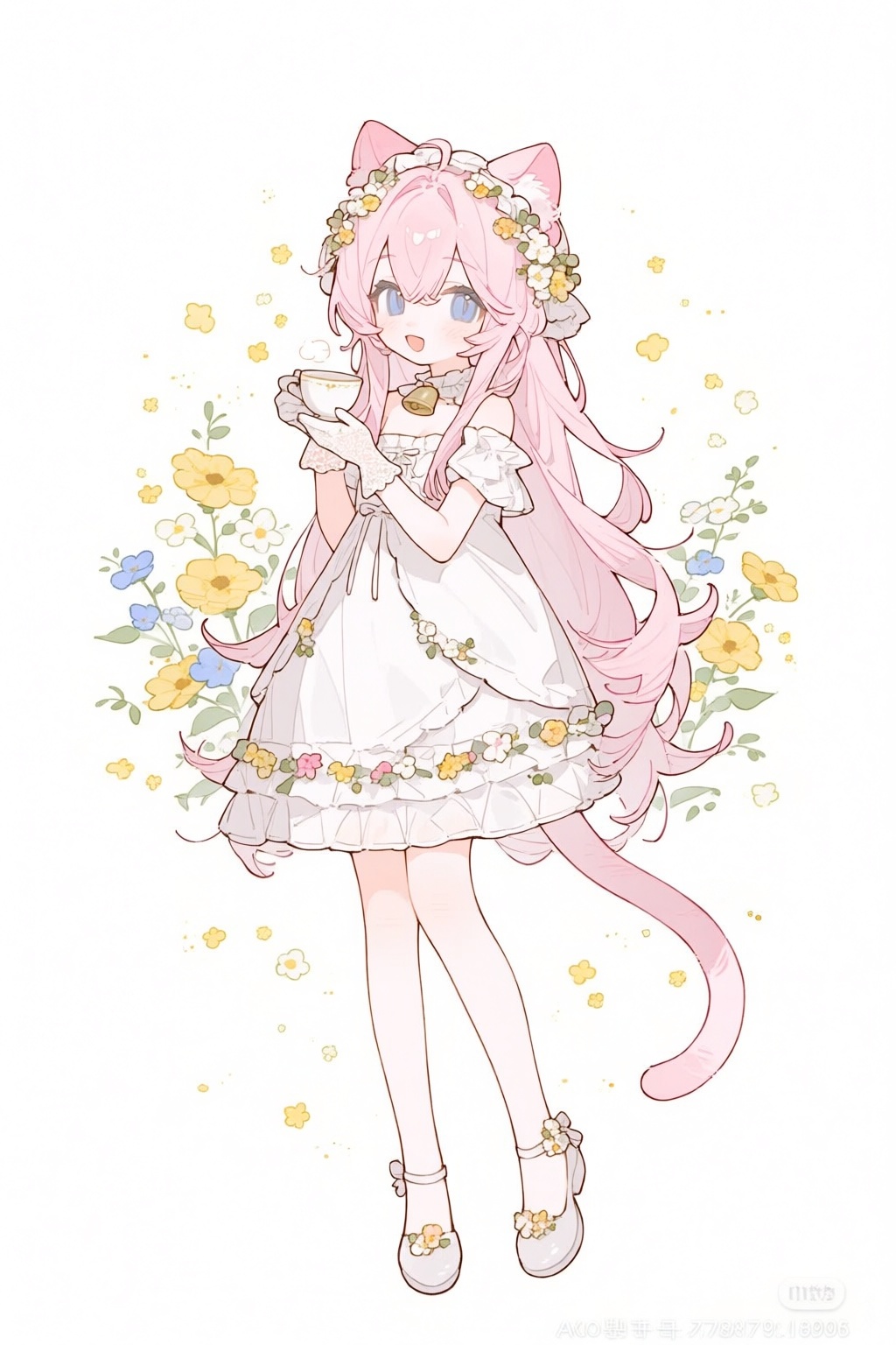 1girl,  cat girl,  solo by 青秋 on Tensor.Art