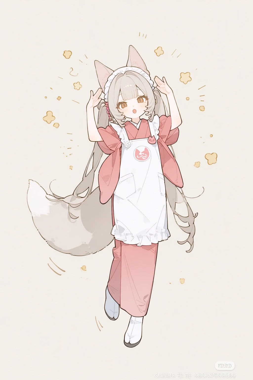 1girl,  animal ears,  apron by 青秋 on Tensor.Art
