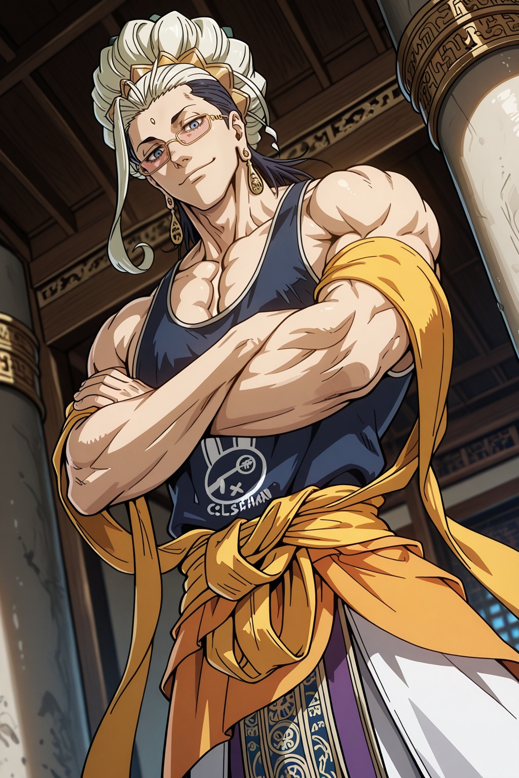 male focus,  1boy,  buddha \(shuumatsu no valkyrie\) on Tensor.Art