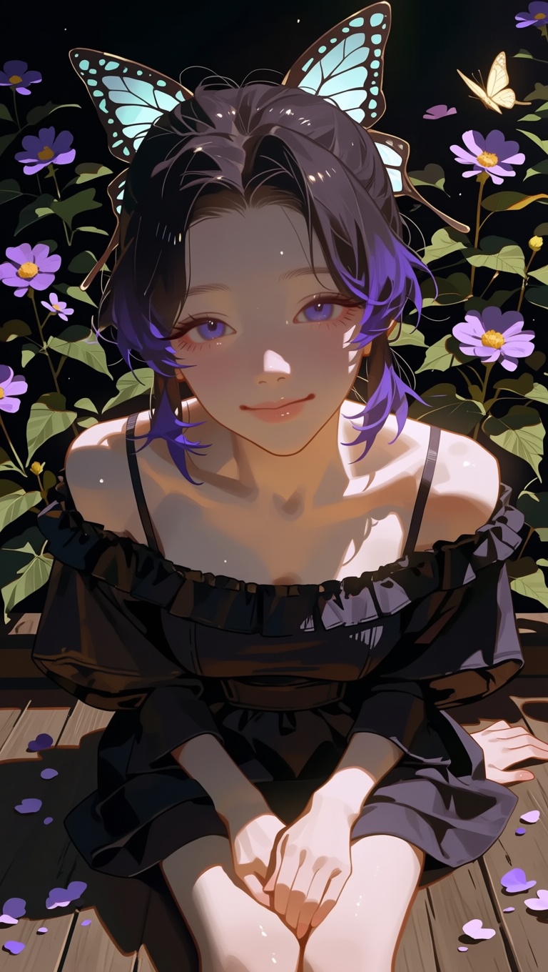 a masterpiece photorealistic DSLR photograph,  1girl,  kochou shinobu on Tensor.Art