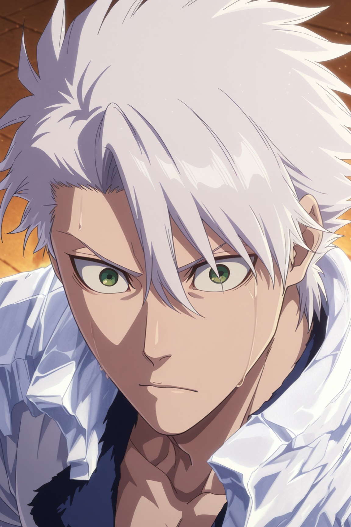 toushirou hitsugaya,  anime coloring,  white hair on Tensor.Art