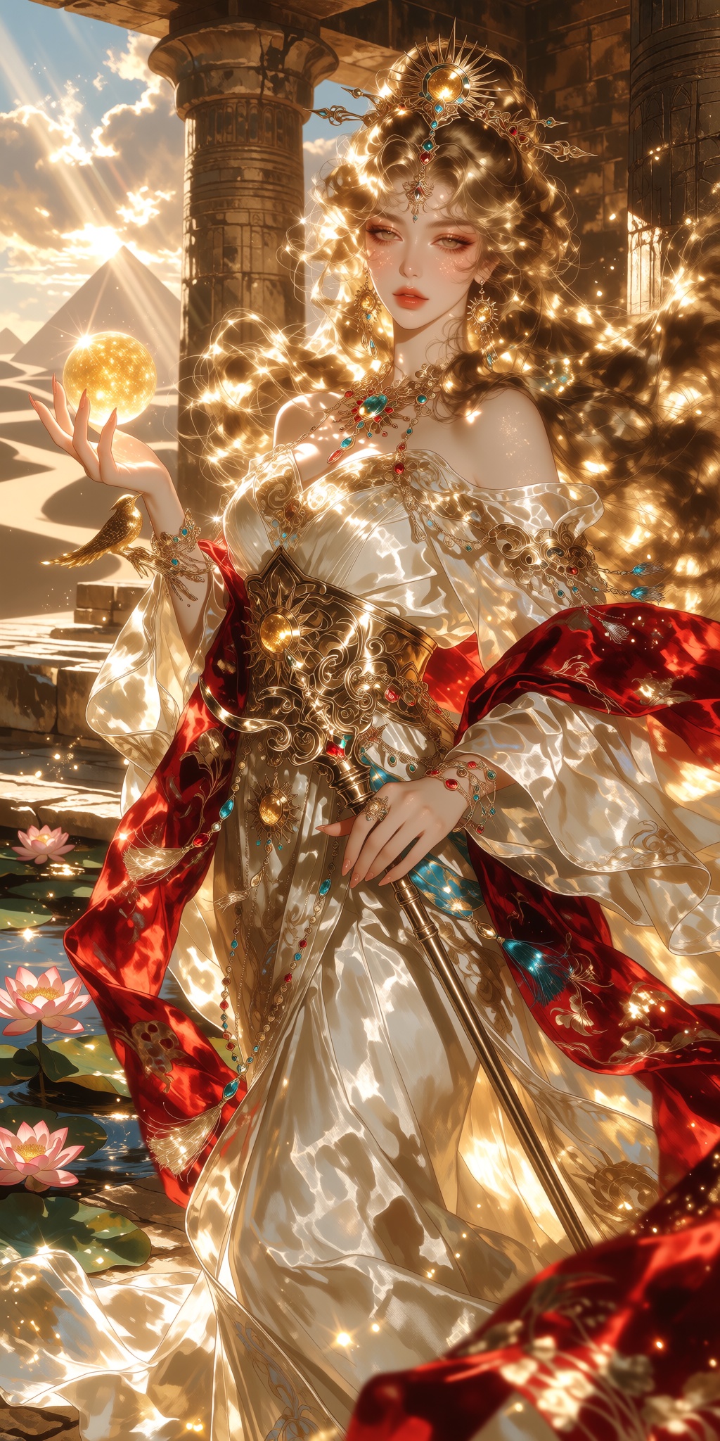 An alluring Chinese-fantasy woman,  manhua style illustration A woman,  ***** female on Tensor.Art