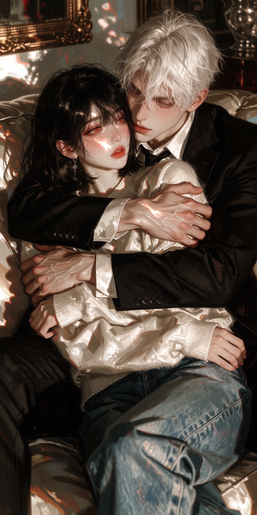 dramatic refined digital brushwork,  delicate elegance,  cinematic fantasy atmosphere ((Masterpiece on Tensor.Art