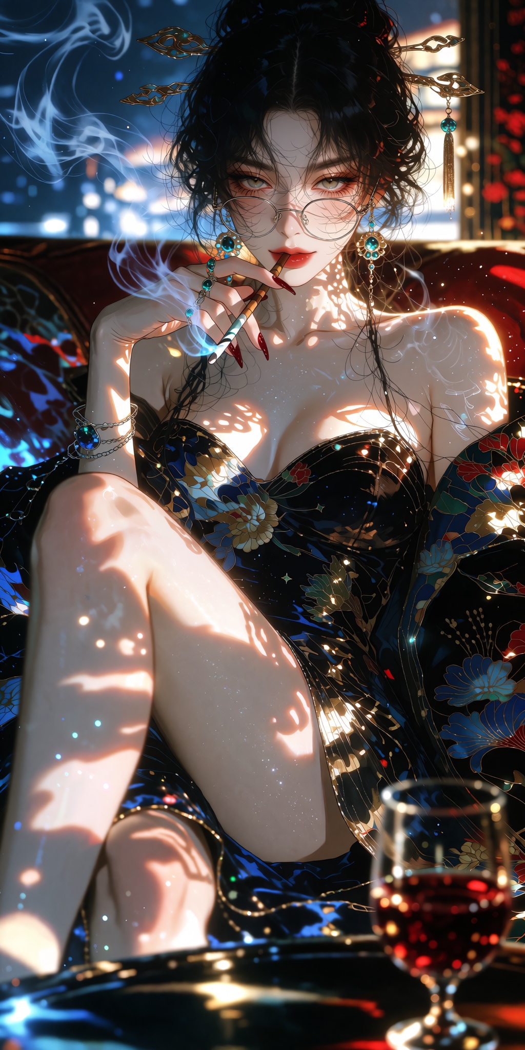 An alluring Chinese-fantasy woman,  manhua style illustration A woman,  ***** female on Tensor.Art