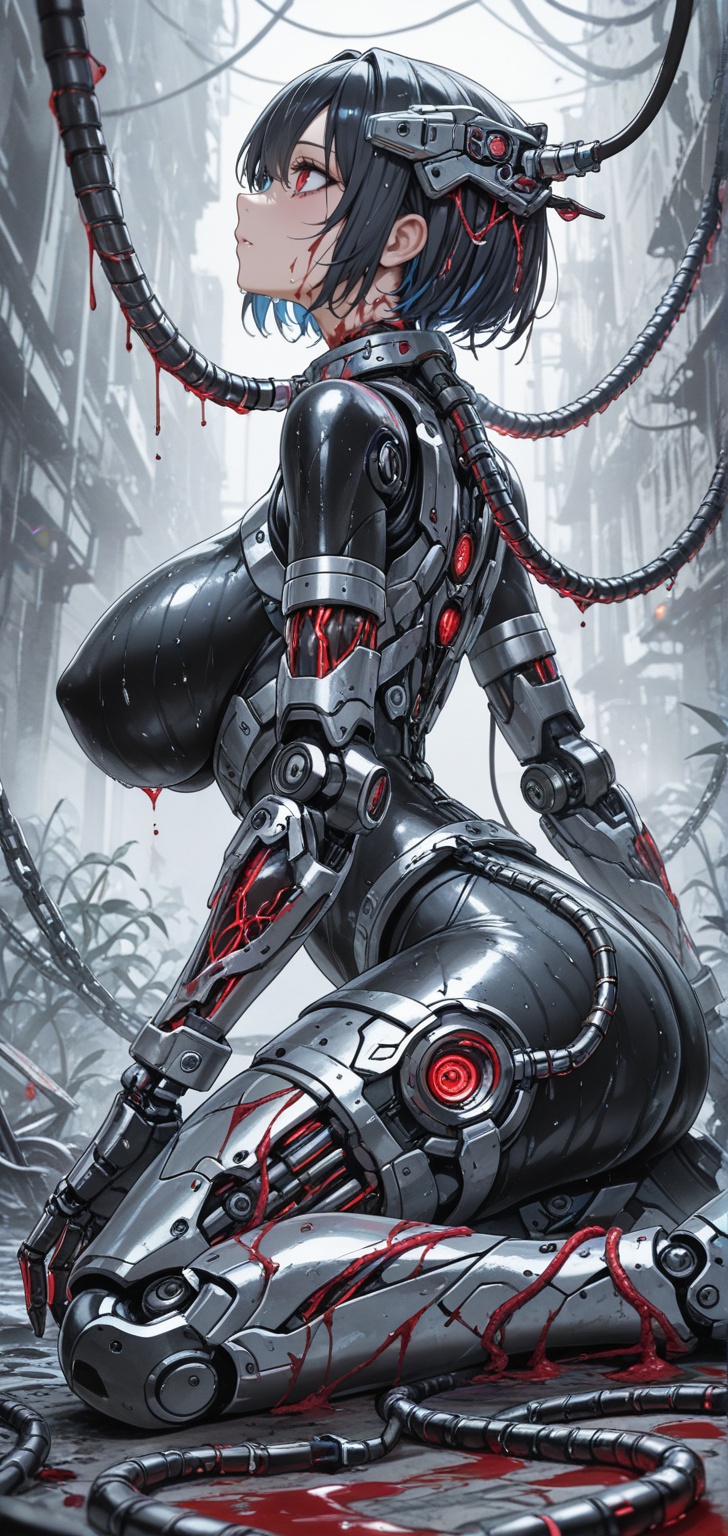 huge boobs,  wet,  metal chain on Tensor.Art