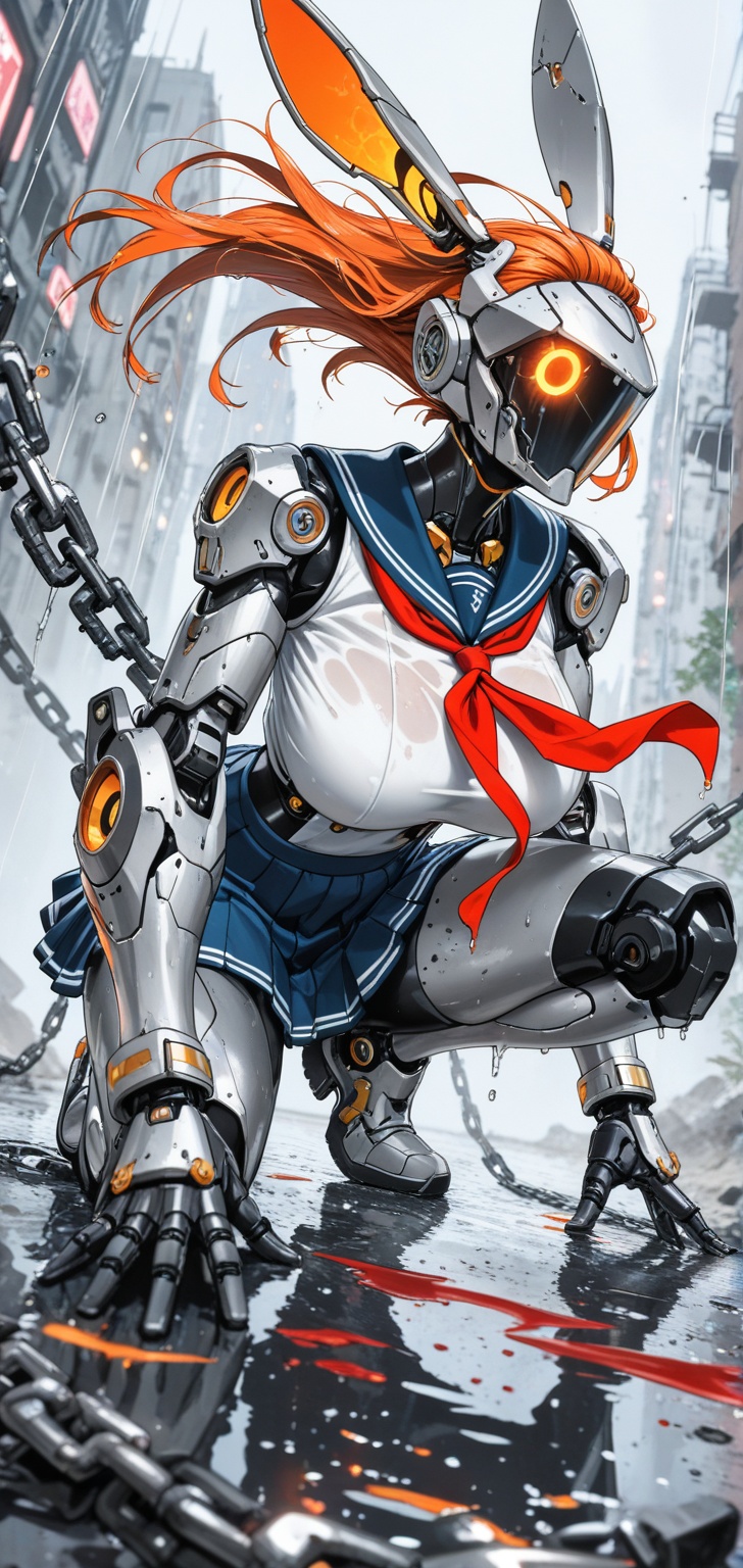 1girl,  mecha,  face covered on Tensor.Art