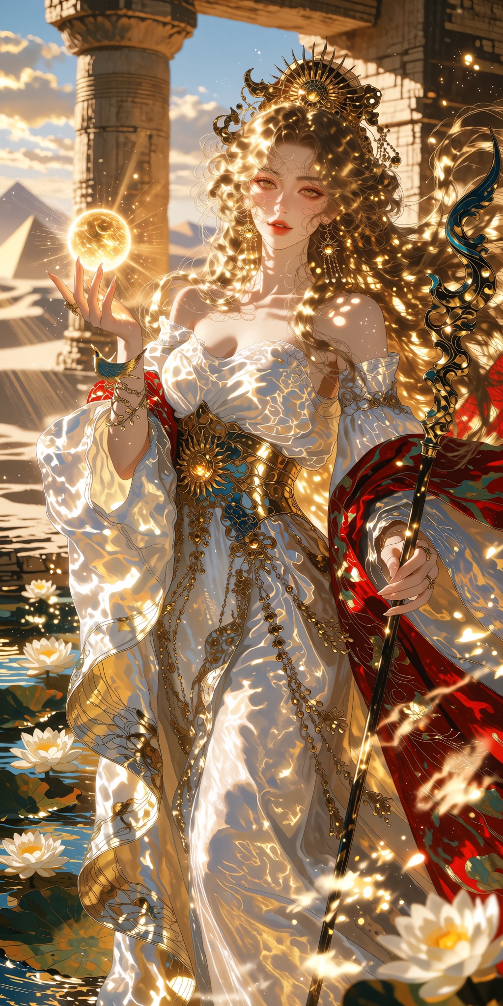 An alluring Chinese-fantasy woman,  manhua style illustration A woman,  ***** female on Tensor.Art